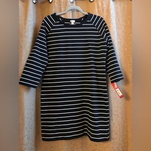 French terry knit dress